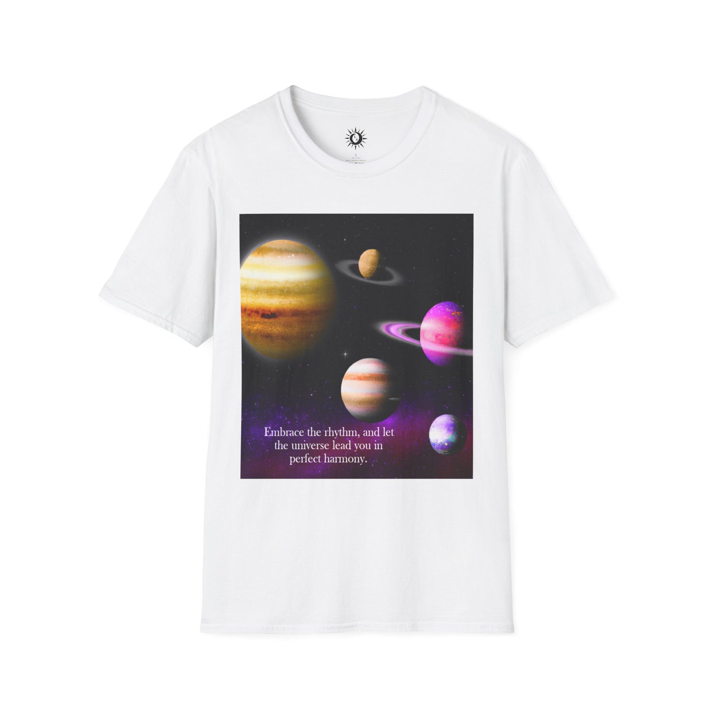 Let the universe lead you in perfect harmony Unisex Softstyle T-Shirt