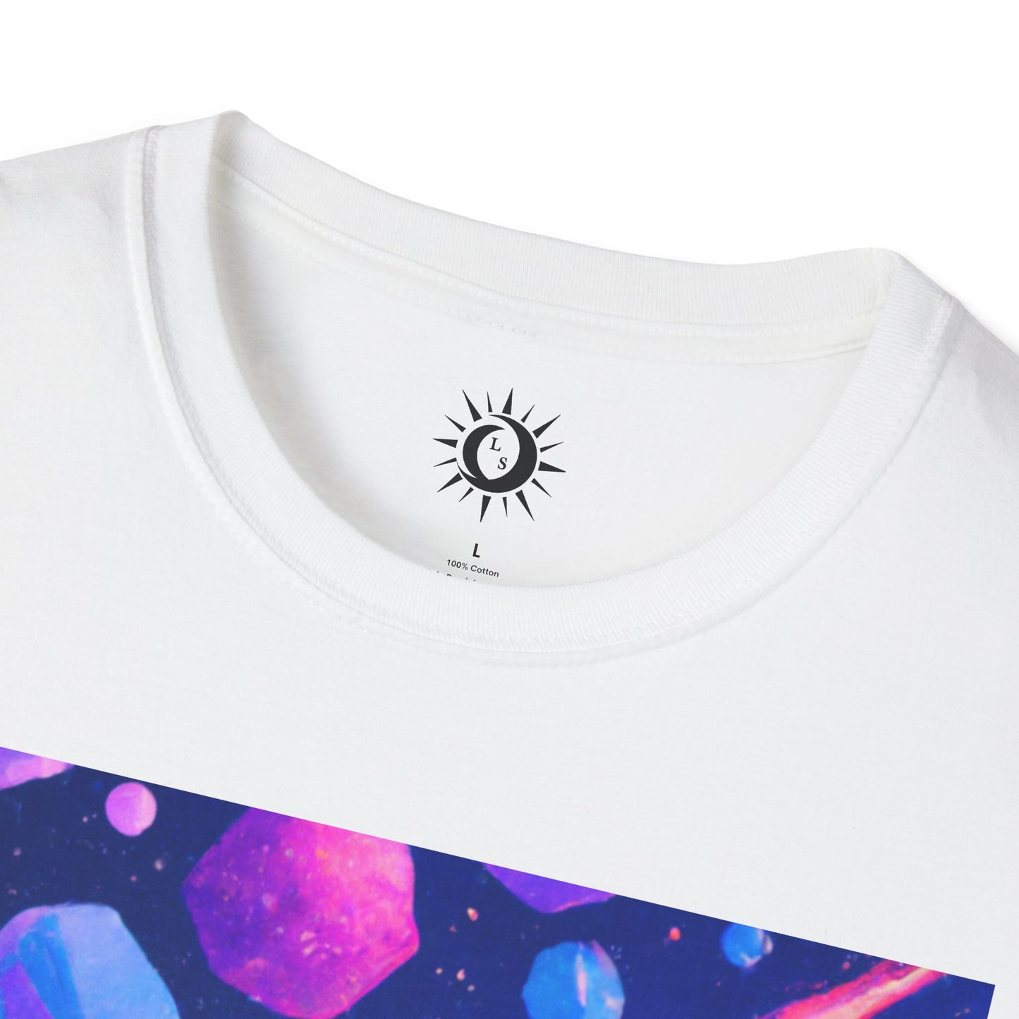 Surrender to the cosmic currents Unisex Softstyle T-Shirt