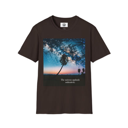 The universe applauds authenticity Unisex Softstyle T-Shirt