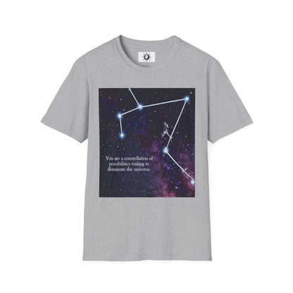 You are a constellation of possibilities universe Unisex Softstyle T-Shirt