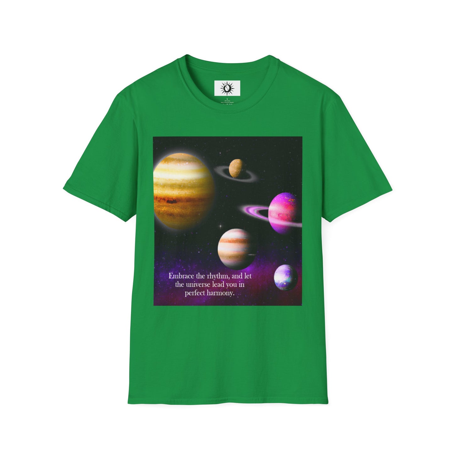 Let the universe lead you in perfect harmony Unisex Softstyle T-Shirt