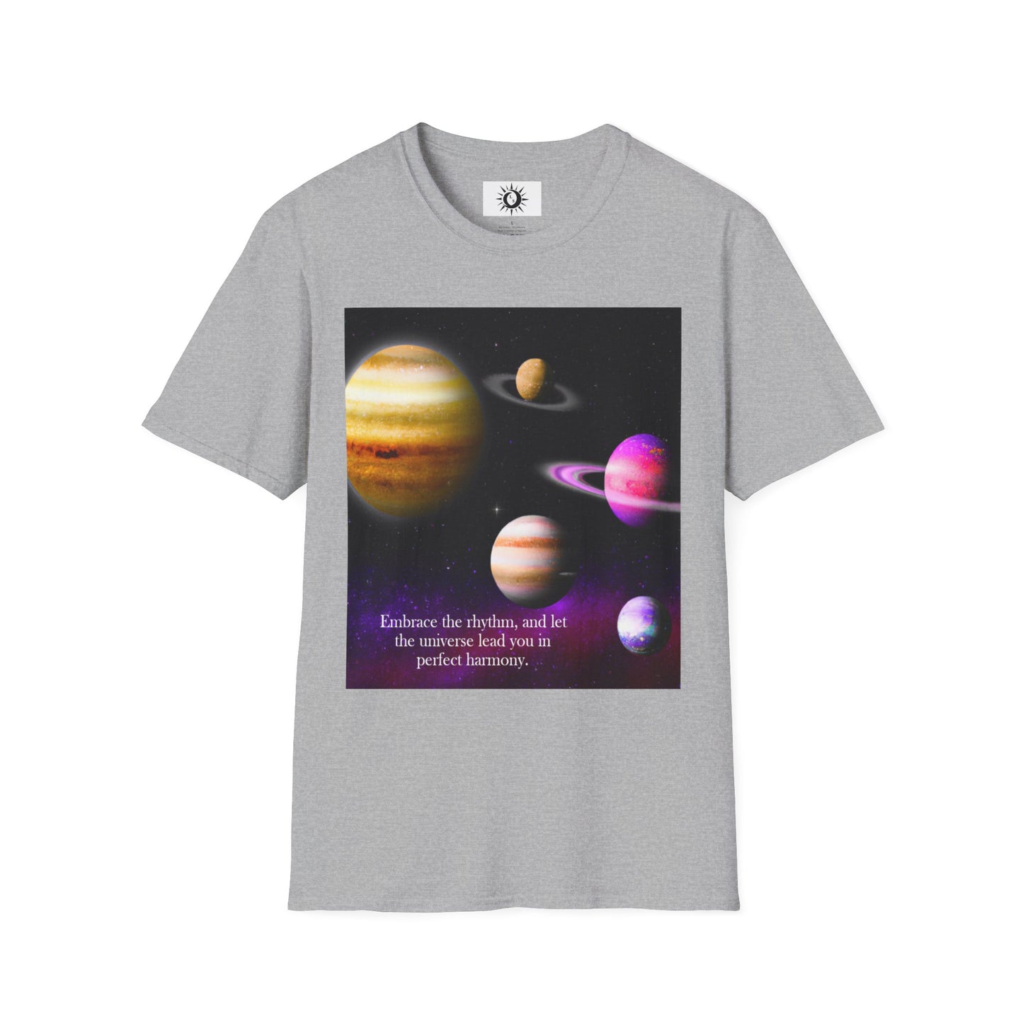 Let the universe lead you in perfect harmony Unisex Softstyle T-Shirt