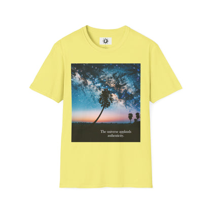 The universe applauds authenticity Unisex Softstyle T-Shirt