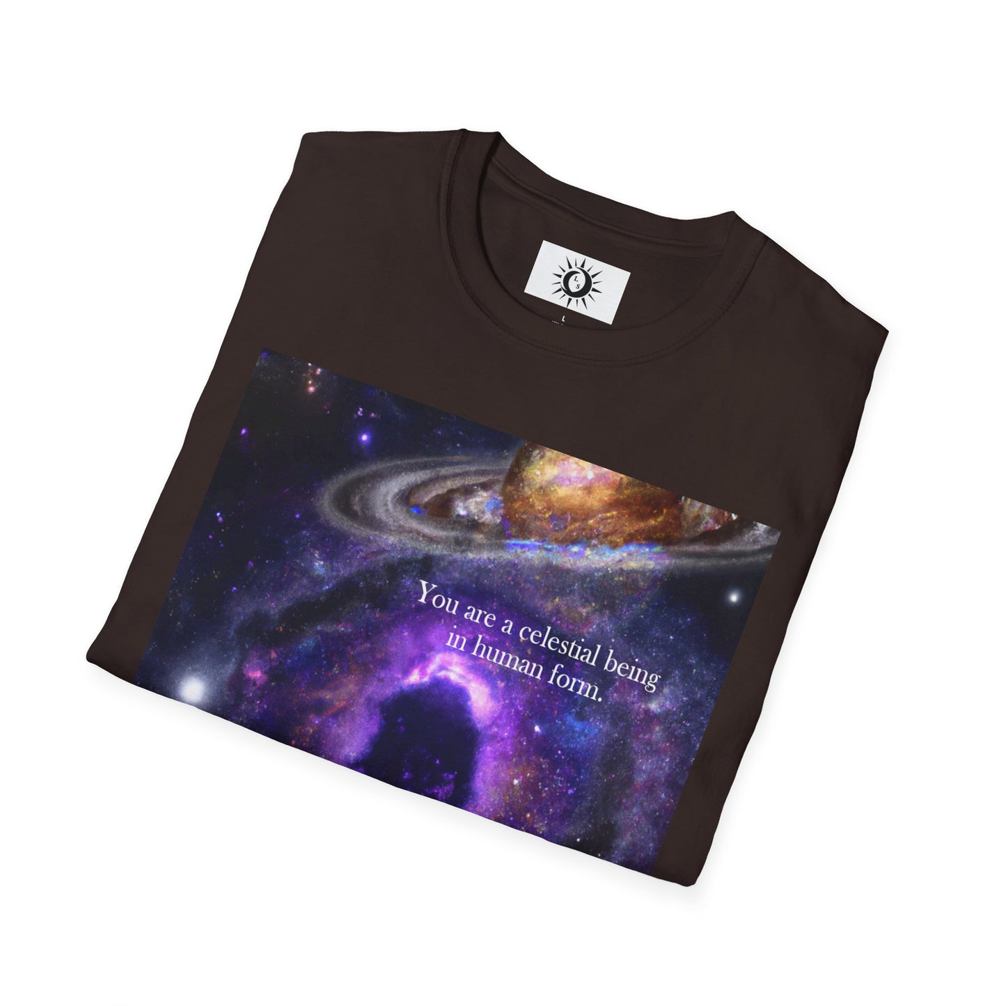 You are a celestial being in human form Unisex Softstyle T-Shirt