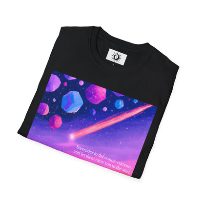 Surrender to the cosmic currents Unisex Softstyle T-Shirt