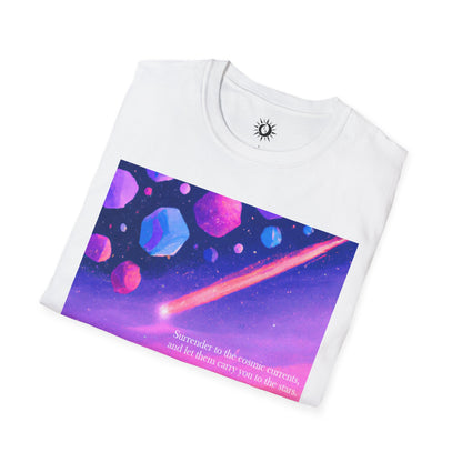 Surrender to the cosmic currents Unisex Softstyle T-Shirt