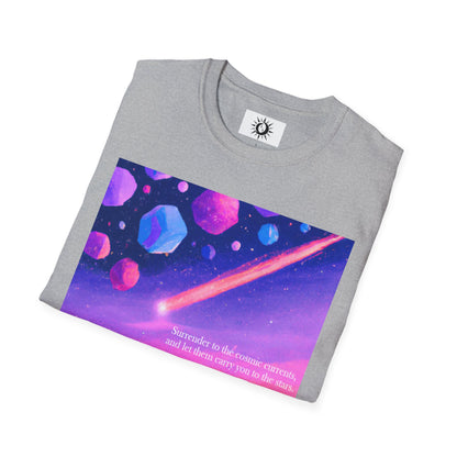 Surrender to the cosmic currents Unisex Softstyle T-Shirt