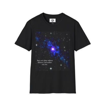 Stars can't shine without darkness Unisex Softstyle T-Shirt