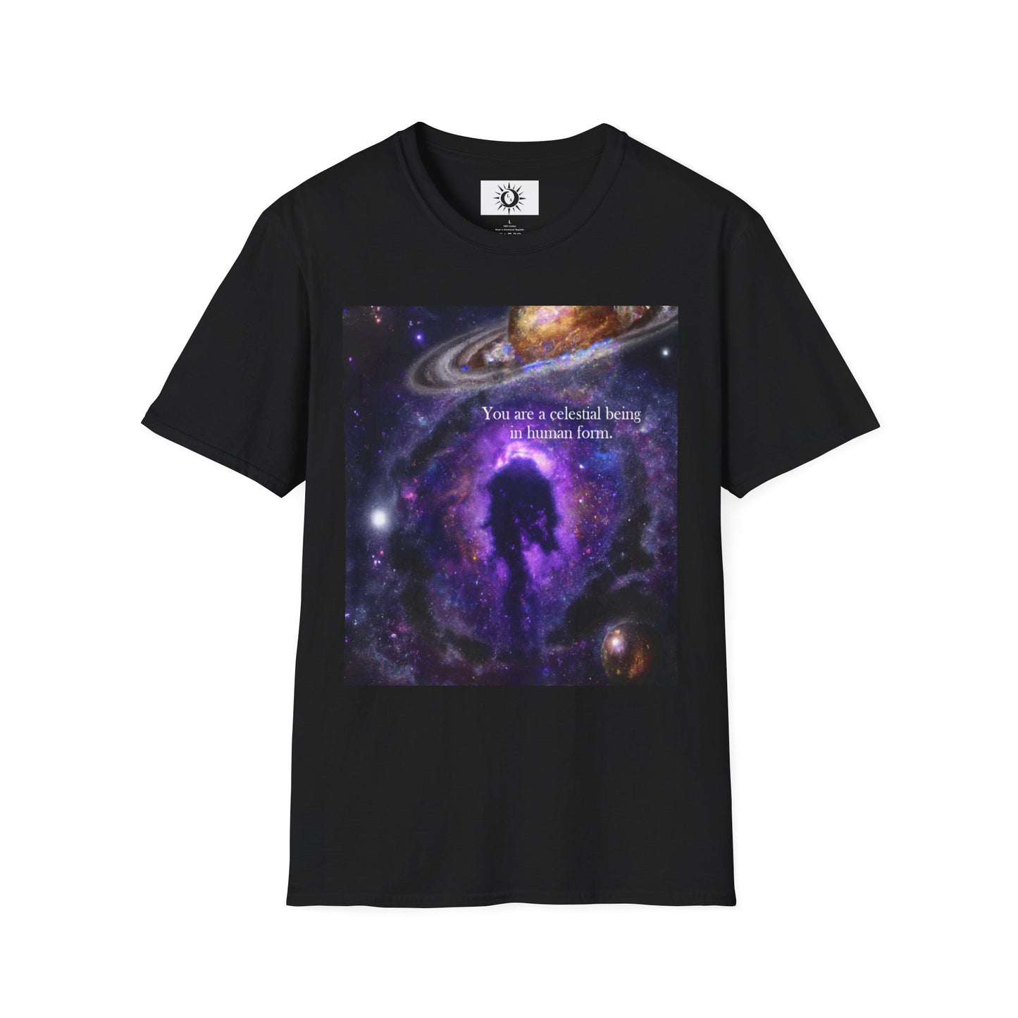 You are a celestial being in human form Unisex Softstyle T-Shirt