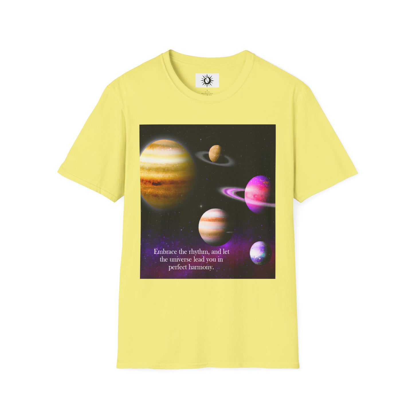 Let the universe lead you in perfect harmony Unisex Softstyle T-Shirt