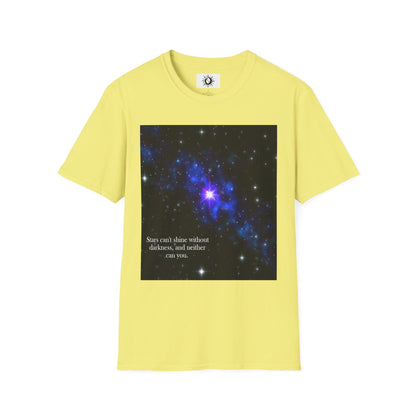 Stars can't shine without darkness Unisex Softstyle T-Shirt