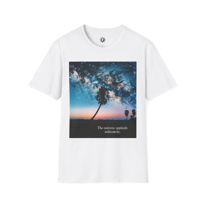 The universe applauds authenticity Unisex Softstyle T-Shirt