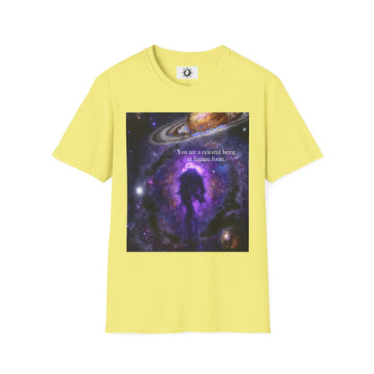 You are a celestial being in human form Unisex Softstyle T-Shirt