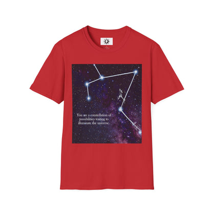 You are a constellation of possibilities universe Unisex Softstyle T-Shirt