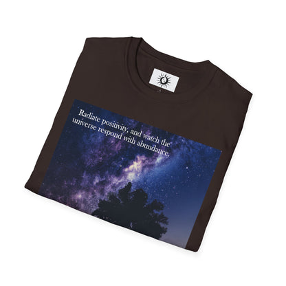 Watch the universe respond with abundance Unisex Softstyle T-Shirt