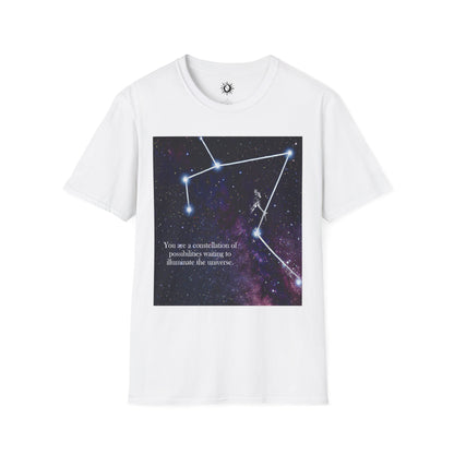 You are a constellation of possibilities universe Unisex Softstyle T-Shirt